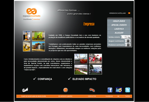 site com administra&ccedil;&atilde;o de dados - Insuflaveis e Spcial Events